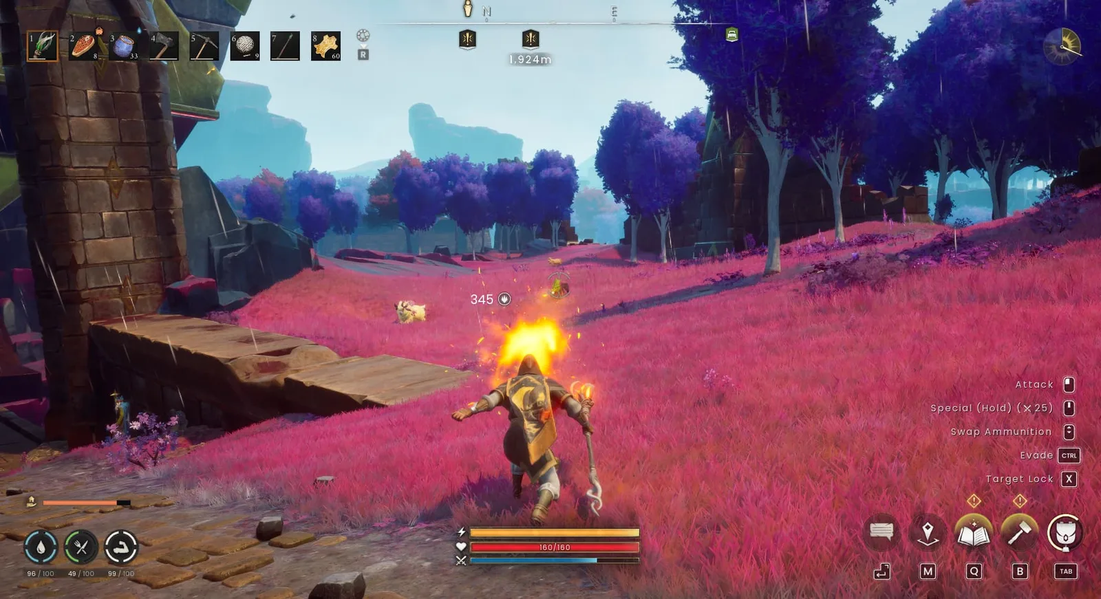 RuneScape Dragonwilds combat scene with the Stamina display visible
