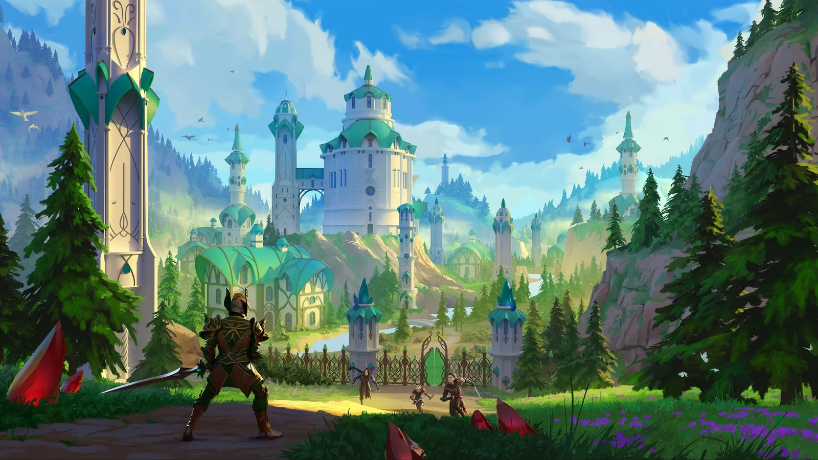 Elven city concept preview for Song of Rebellion