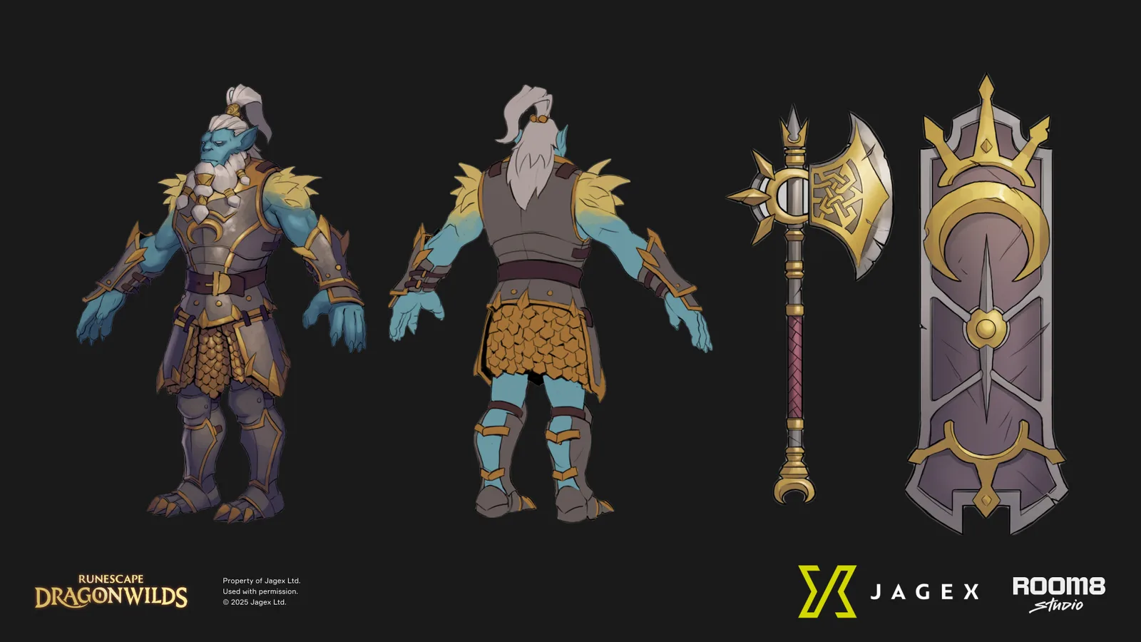 RuneScape Dragonwilds Armoured Garou character and equipment concept art