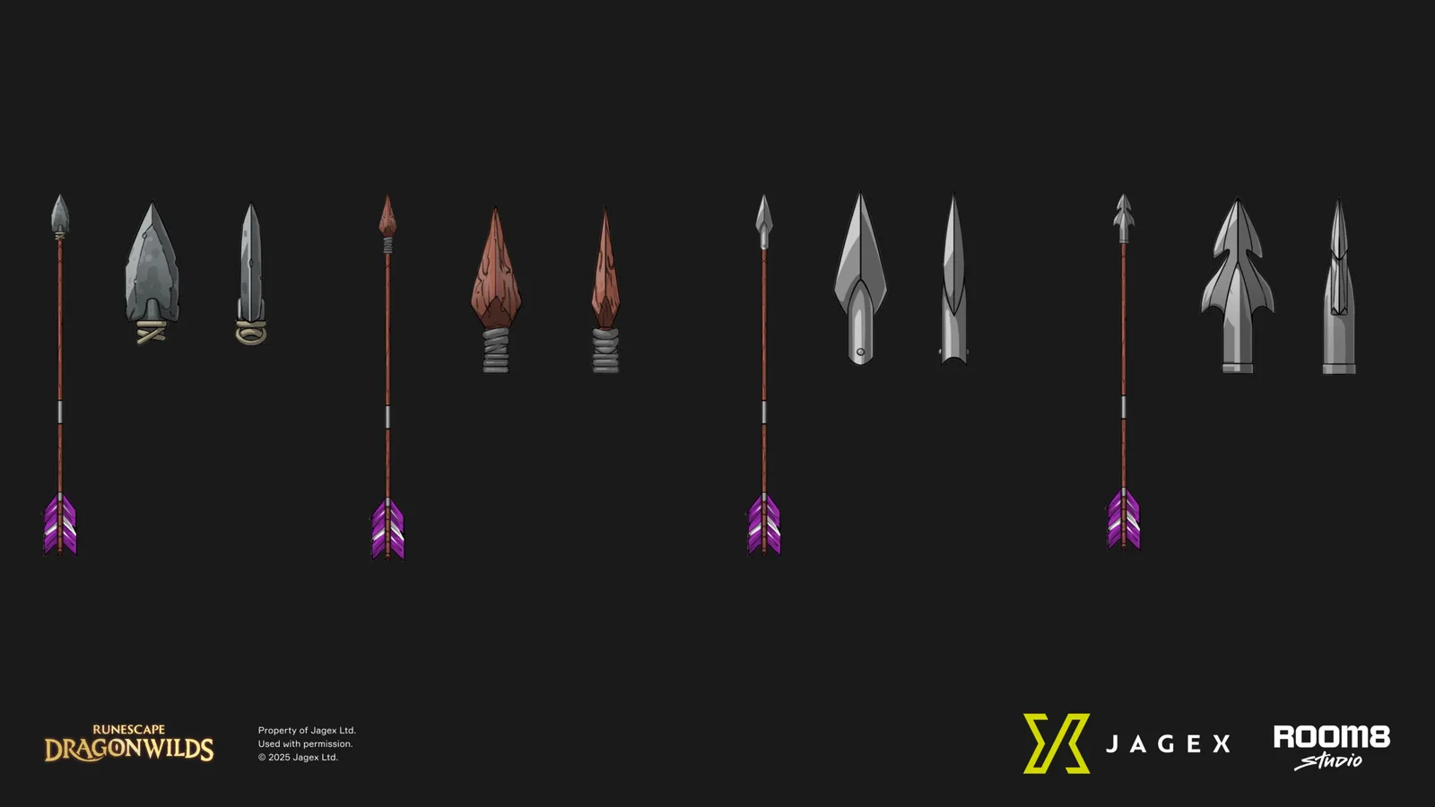 RuneScape Dragonwilds Ammunition designs in Dragonwilds concept art