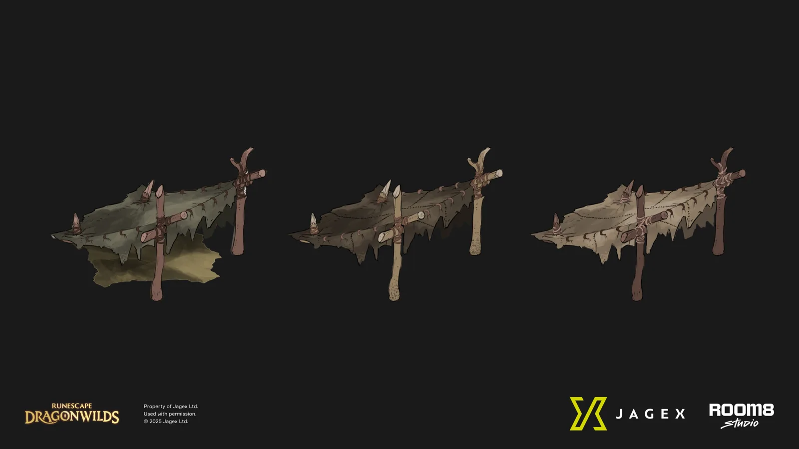 RuneScape Dragonwilds Hide drying rack concept art