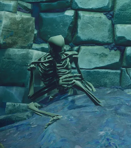 Edna’s seated skeleton NPC